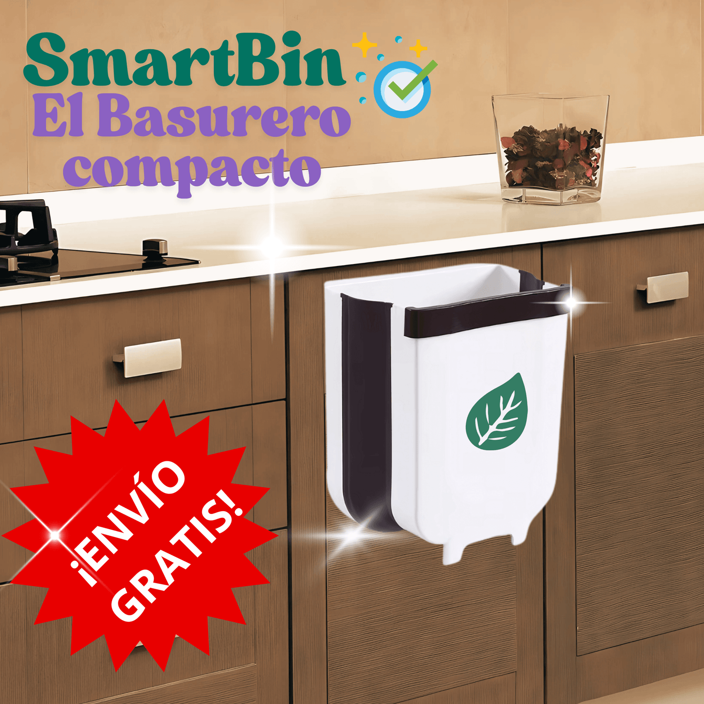 🌟Basurero plegable "SmartBin"♻️: La Solución Inteligente para el Orden, Limpieza y Ahorro de Espacio en tu Cocina🌟 ¡ENVÍO GRATIS!