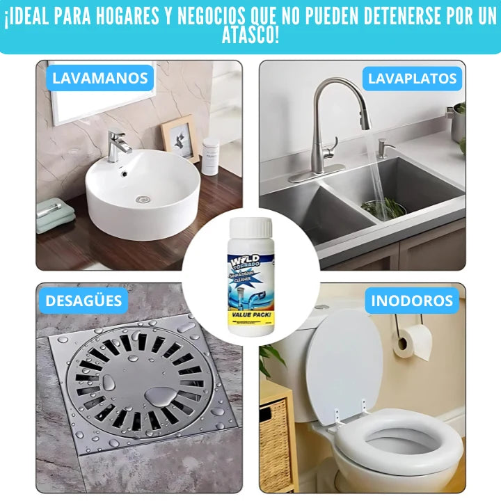 TurboDestape 1Kg - Destapa y Limpia tus cañerías en minutos