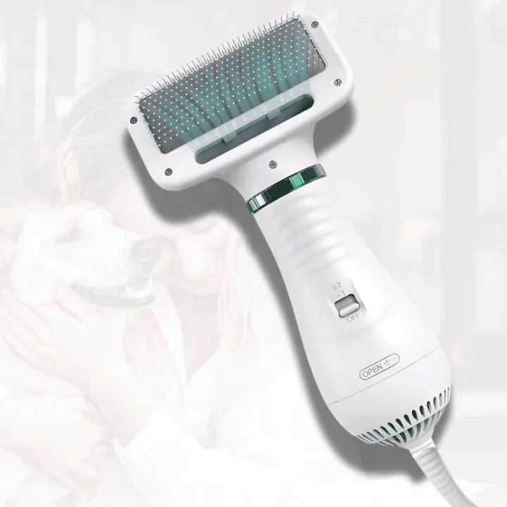 GroomDry™ 2 en 1: Cepillo Y Secador De Mascotas