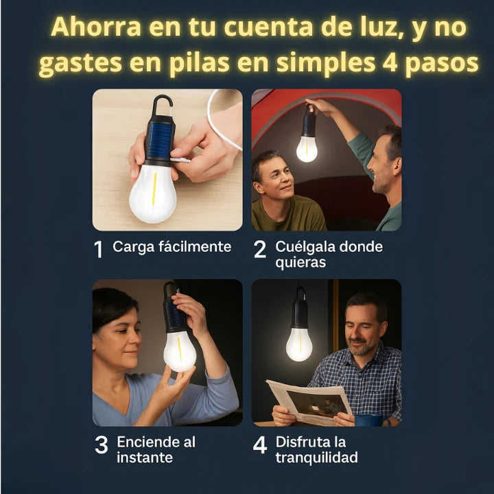 Pack 2 Lámparas Solares: Olvídate de gastar en luz y pilas.