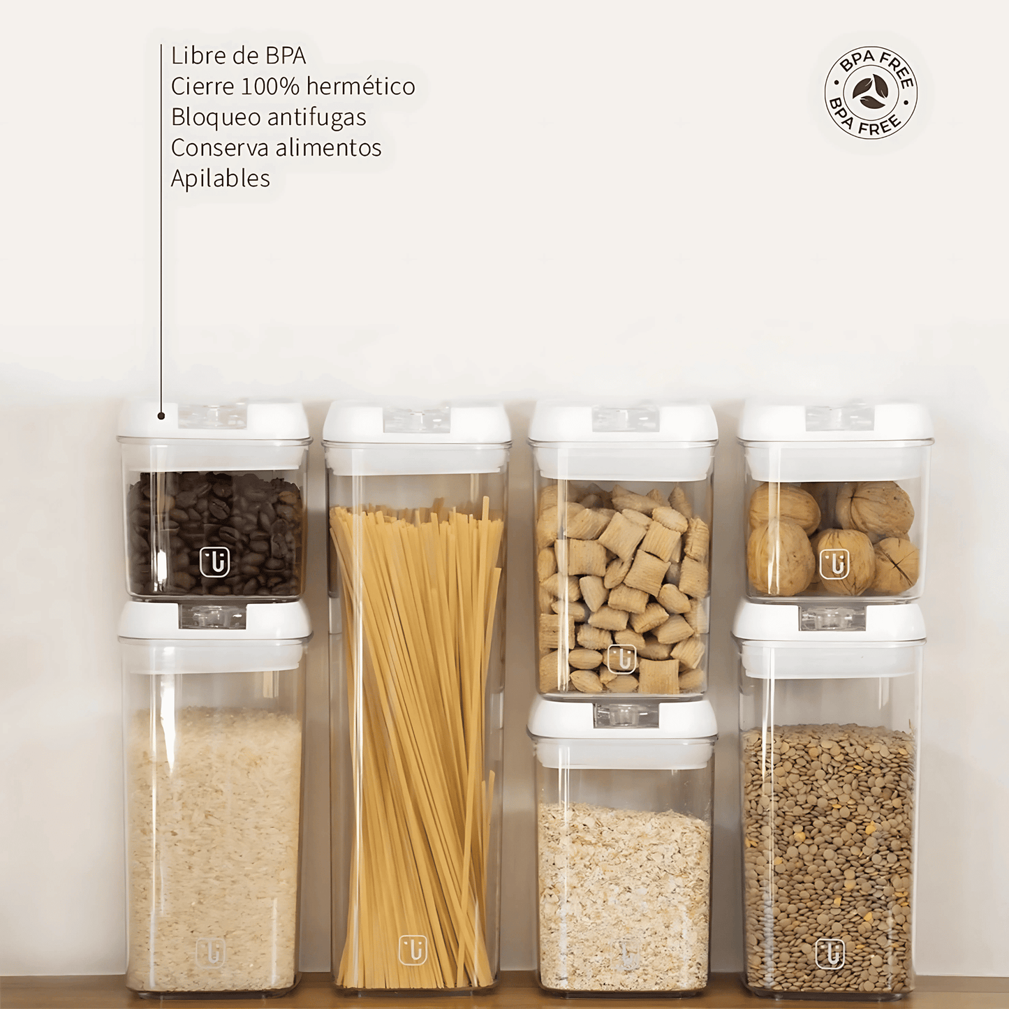 Kit 7 Contenedores Para Despensa -  Ordena tu cocina