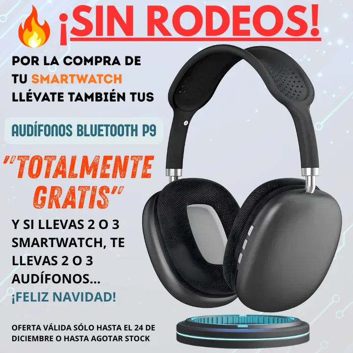 Smartwatch P9 Ultra 2 – Control real para tu día + Audífonos Bluetooth GRATIS