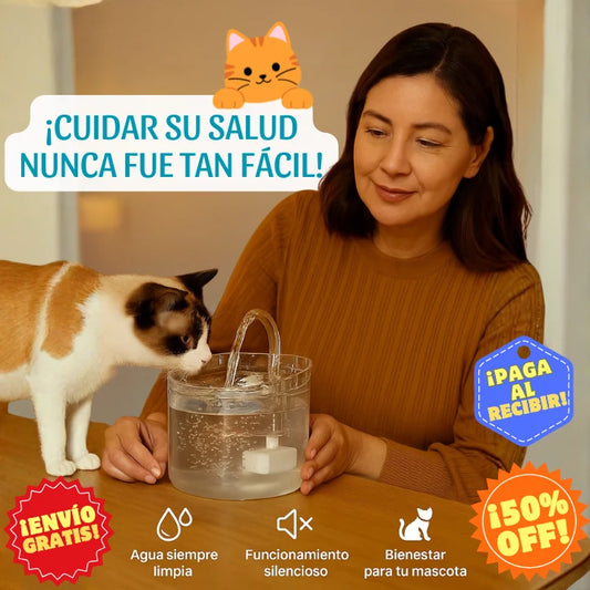 HydraPet Flow™:Bebedero Inteligente. El agua fresca que da vida