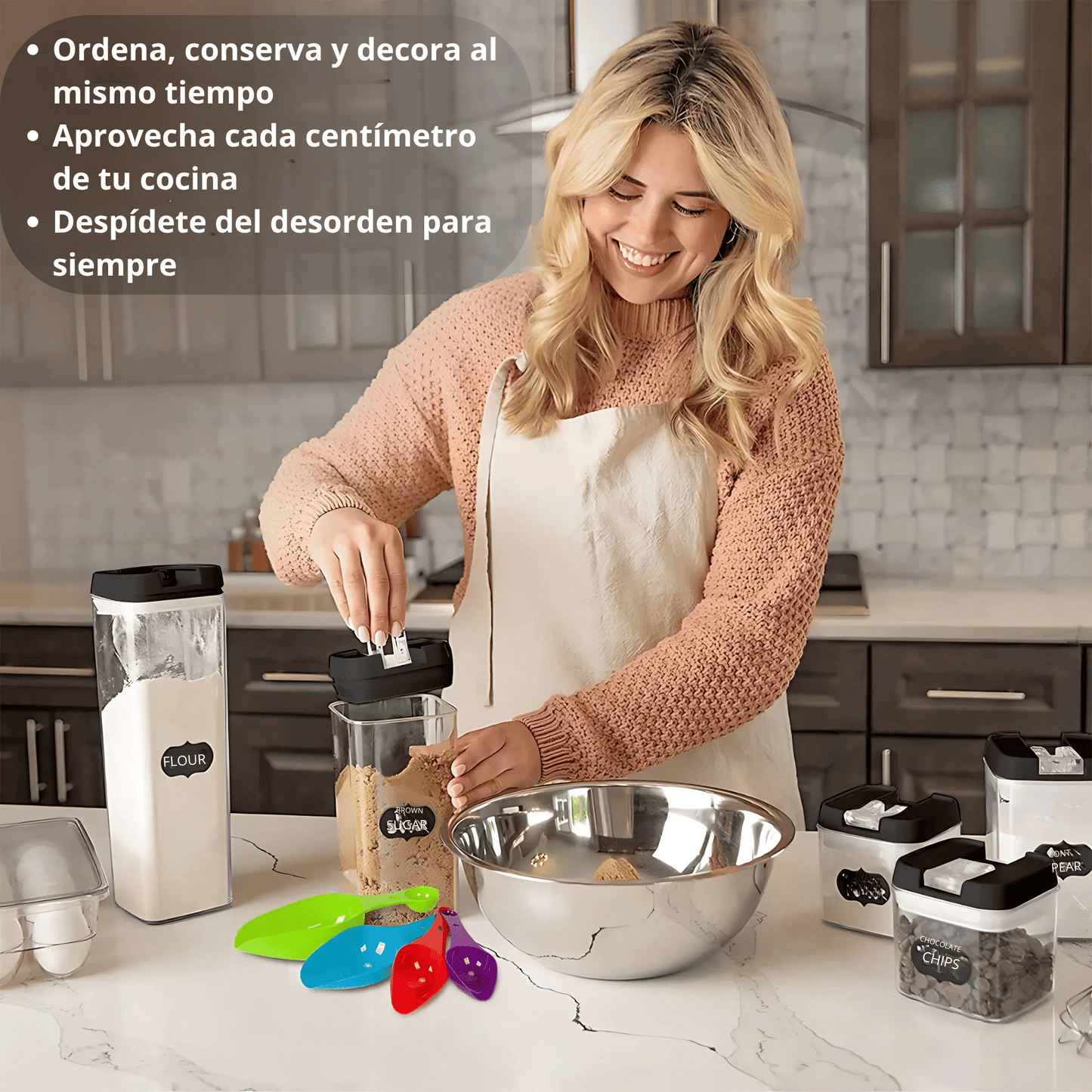 Kit 7 Contenedores Para Despensa -  Ordena tu cocina