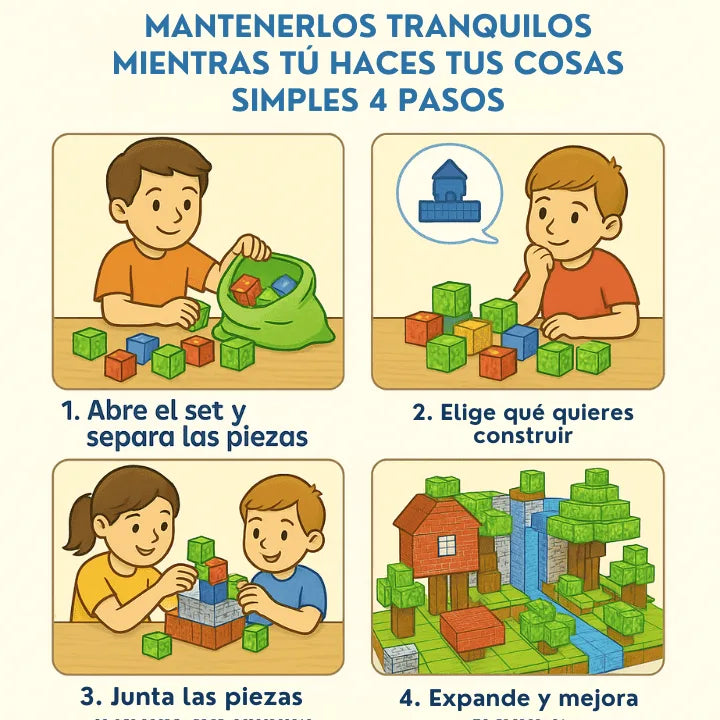 PixelMind Blocks™ – Construye creatividad, calma y conexión en casa con 75 PIEZAS