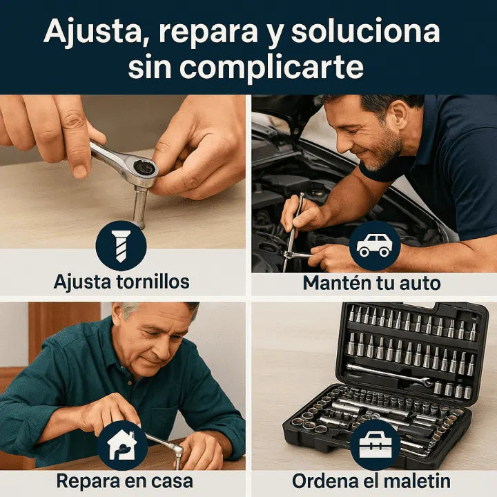 🧰 ProFix 216™: Herramientas, Dados Y Llaves 216 Pcs