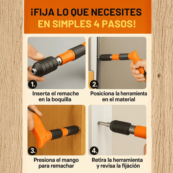 ImpactoPro – Haz que cada fijación quede perfecta (50 Remaches incluidos)