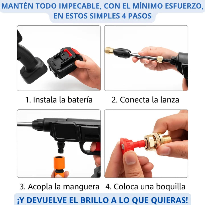 PowerWash Go+2 baterías - Deja Tu Hogar y Vehículo Impecable