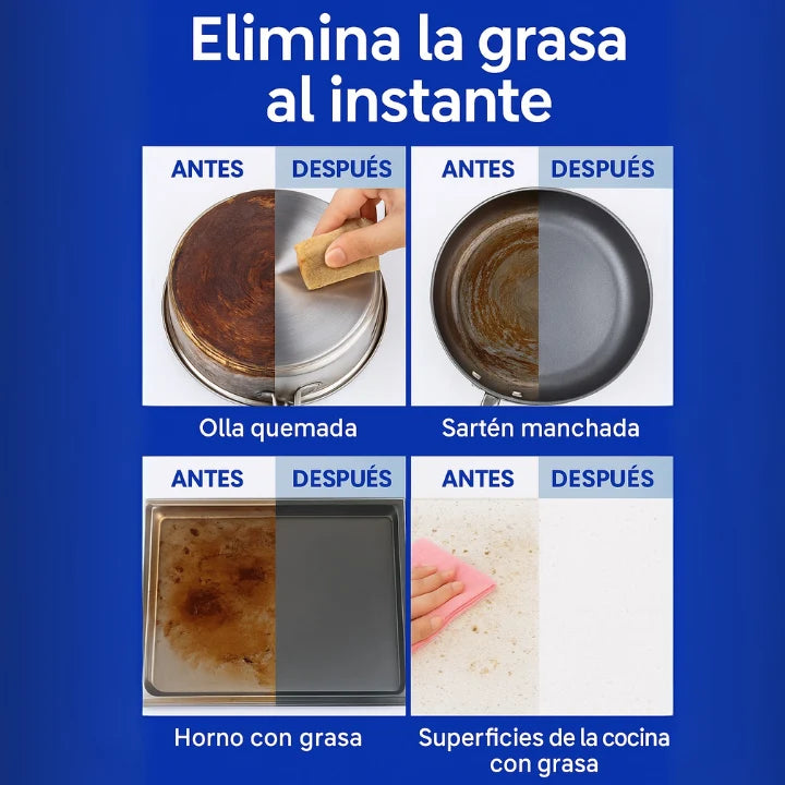 1Kg Pasta limpiadora de quemado, grasas y óxido + 5 paños metálicos